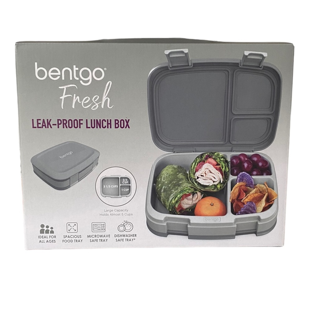 NIB Bentgo Fresh Leak-Proof Lunch Box - Gray